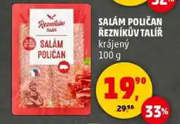 Penny Market Řezníkův talíř Salám poličan nabídka
