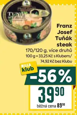 Billa Franz Josef Tuňák steak nabídka