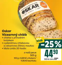 Billa Oskar Vícezrnný chléb nabídka