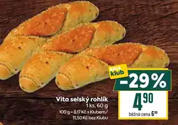 Billa Vita selský rohlík nabídka