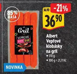 Albert Vepřové klobásky na gril nabídka