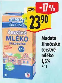 Albert Madeta jihočeské čerstvé mléko nabídka