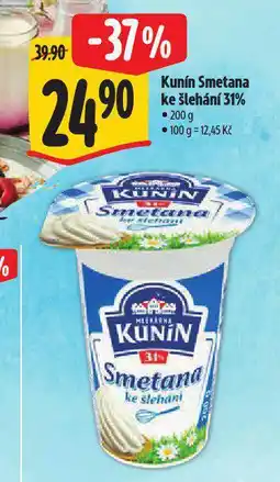 Albert Kunín smetana ke šlehání 31% nabídka