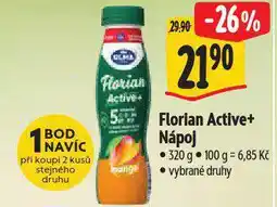 Albert Florian active+ nápoj nabídka