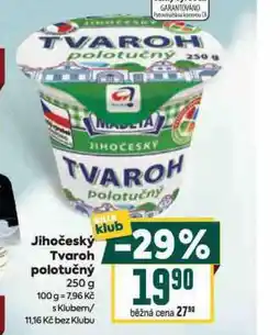 Billa Jihočeský tvaroh polotučný nabídka