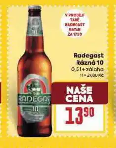 Billa Pivo radegast rázná 10 nabídka