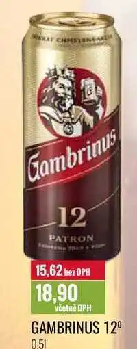 Ratio GAMBRINUS 12º 0,5l nabídka