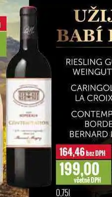Ratio CONTEMPLATION BORDEAUX BERNARD MAGREZ 0,75l nabídka