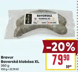Billa Bravur Bavorská klobása XL nabídka