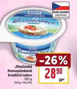 Billa Madeta Jihočeské Pomazánkové tradiční natur nabídka