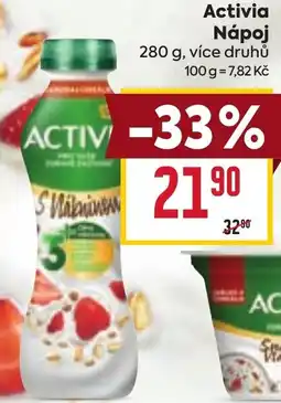 Billa Activia Nápoj nabídka