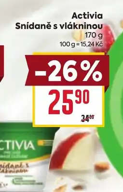 Billa Activia Snídaně s vlákninou nabídka