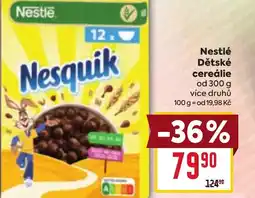 Billa Nestlé Dětské cereálie nabídka