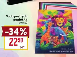 Billa Sada pestrých papírů A4 nabídka