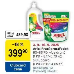 Tesco Ariel Prací prostředek, 60-86 PD, více druhů nabídka