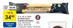 Tesco Uni Roll Czech Trubičky bez lepku, 40 g nabídka