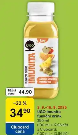 Tesco UGO Imunita funkční drink, 250 ml nabídka