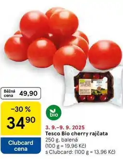 Tesco Tesco Bio cherry rajčata, 250 g, balená nabídka