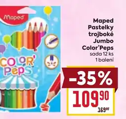 Billa Maped Pastelky trojboké Jumbo Color❜Peps nabídka