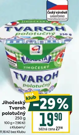 Billa Madeta Jihočeský Tvaroh polotučný nabídka