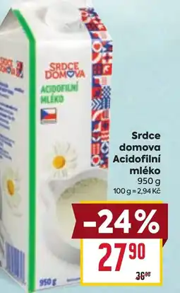 Billa Srdce domova Acidofilní mléko nabídka