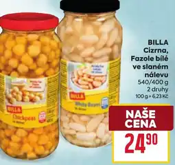 Billa BILLA Cizrna, Fazole bílé ve slaném nálevu nabídka