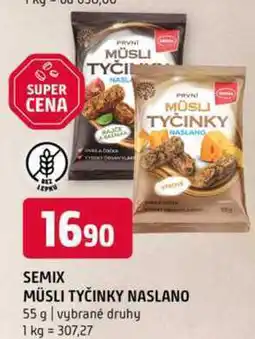 Terno SEMIX MÜSLI TYČINKY NASLANO 55 g nabídka