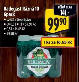 Albert Radegast Rázná 10 6pack nabídka
