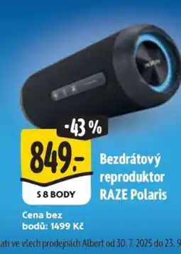Albert Bezdrátový reproduktor RAZE Polaris nabídka