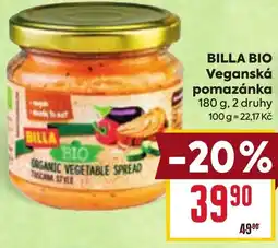 Billa BILLA BIO Veganská pomazánka nabídka