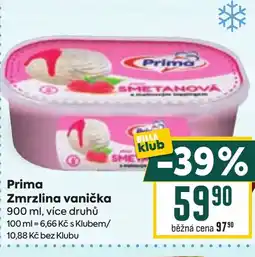 Billa Prima Zmrzlina vanička nabídka