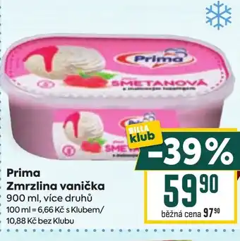 Billa Prima Zmrzlina vanička nabídka