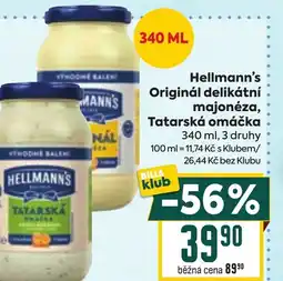 Billa Hellmann's Originál delikátní majonéza, Tatarská omáčka nabídka