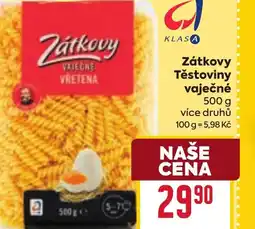 Billa Zátkovy Těstoviny vaječné nabídka