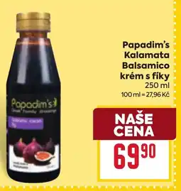 Billa Papadim's Kalamata Balsamico krém s fíky nabídka