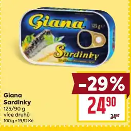 Billa Giana Sardinky nabídka