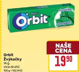 Billa Orbit Žvýkačky nabídka