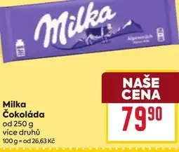 Billa Milka Čokoláda nabídka