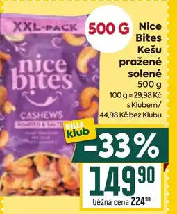 Billa Nice Bites Kešu pražené solené nabídka