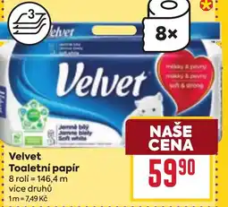 Billa Velvet Toaletní papír nabídka
