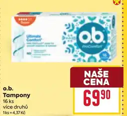 Billa O.b. Tampony nabídka