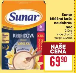 Billa Sunar Mléčná kaše na dobrou noc nabídka