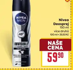 Billa Nivea Deosprej nabídka