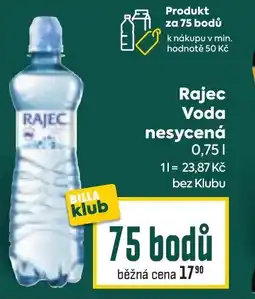Billa Rajec Voda nesycená nabídka