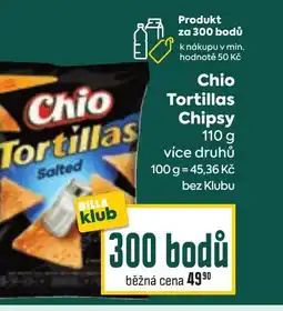 Billa Chio Tortillas Chipsy nabídka