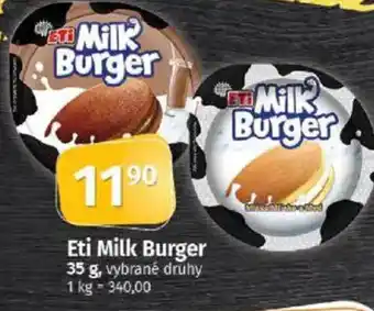 COOP TIP Eti Milk Burger nabídka