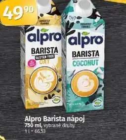 COOP TIP Alpro Barista nápoj nabídka