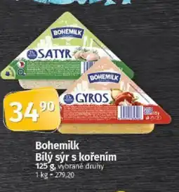 COOP TIP Bohemilk Bílý sýr s kořením nabídka