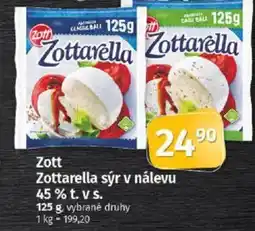 COOP TIP Zott Zottarella sýr v nálevu nabídka