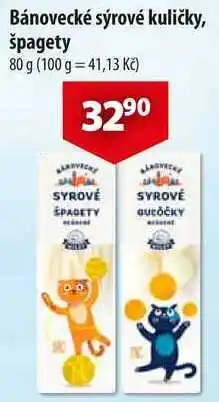 CBA Bánovecké sýrové kuličky, špagety, 80 g nabídka